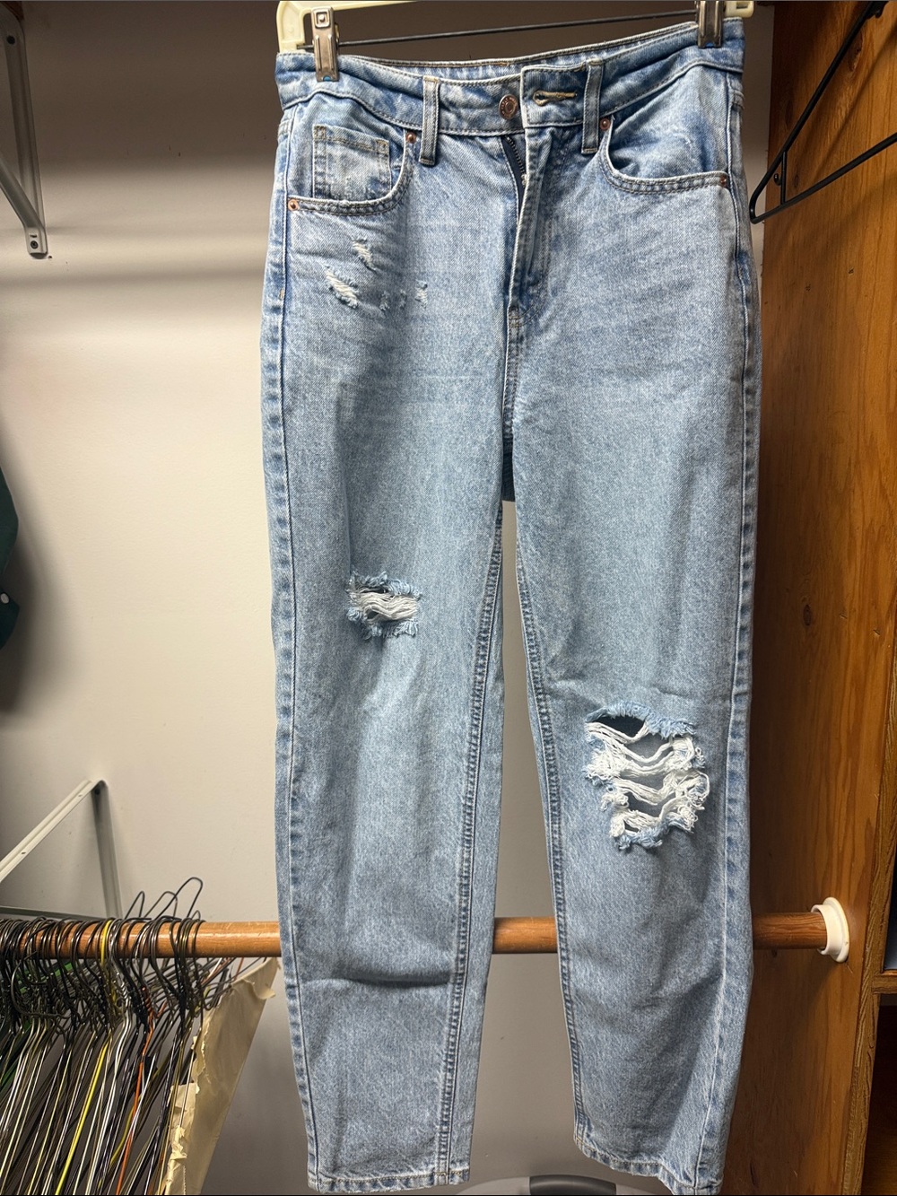 wild fable High-rise curvy tapered Distressed Mom Jeans